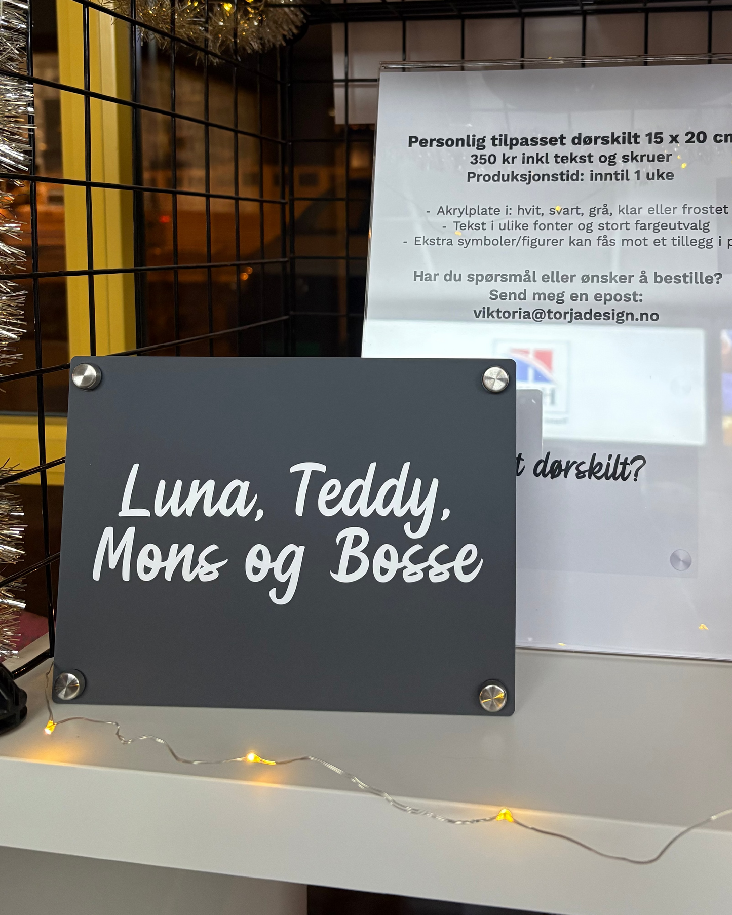 Standard Dørskilt 15 x 20 cm